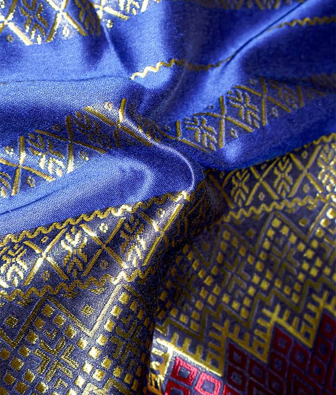 100% poliester model jacquard țesătură sarong colorată din Asia de Sud-Est